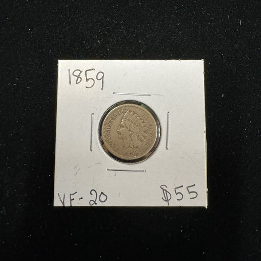 1859 indian head cent