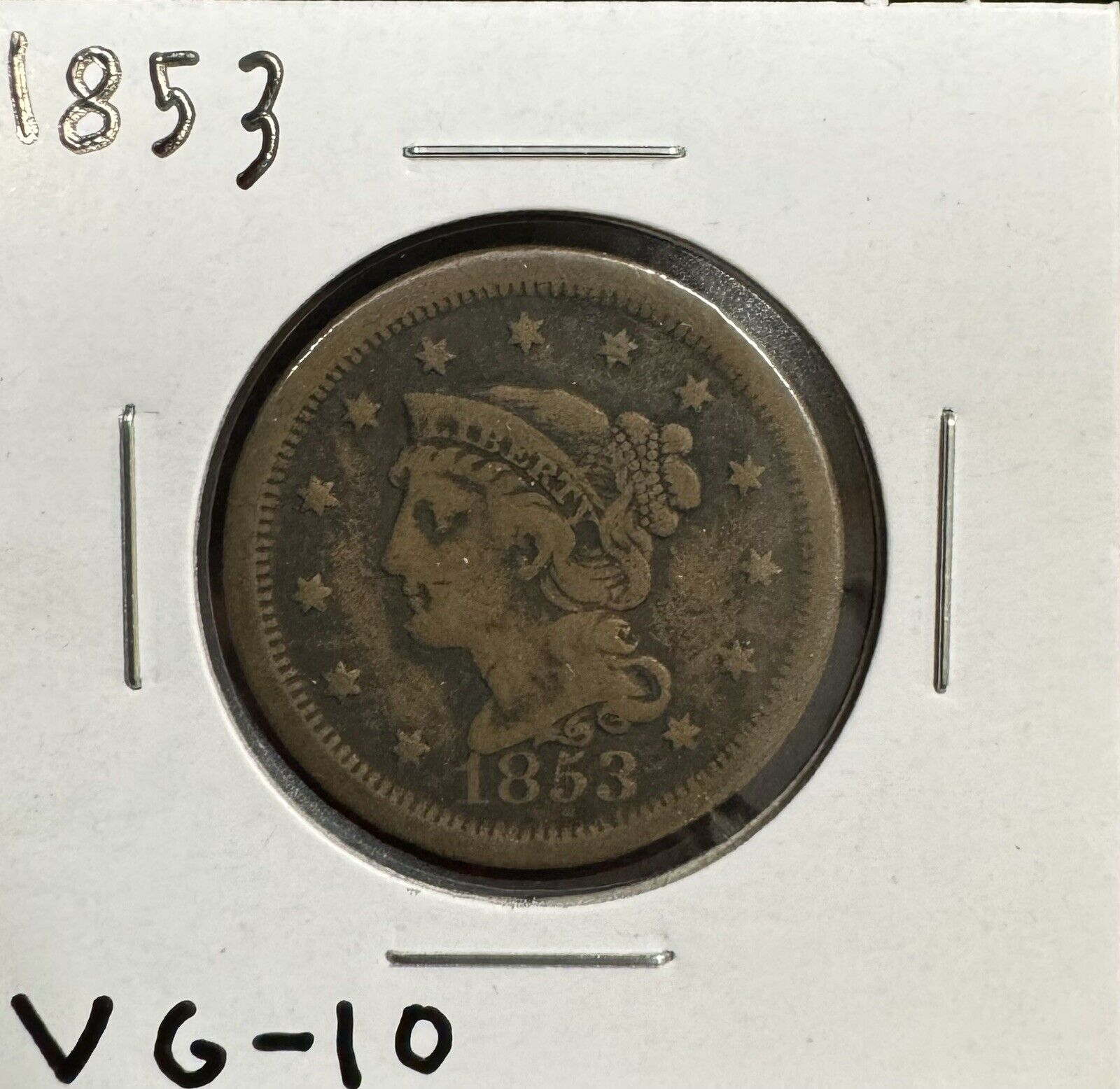 1853 Large Cent - Very Good ( 300870 )