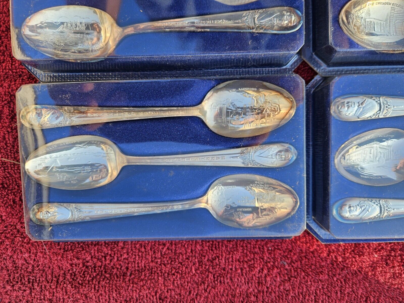 Vintage Wm. Rogers President Commemorative Silver Plated Spoons 25 Pc NIB