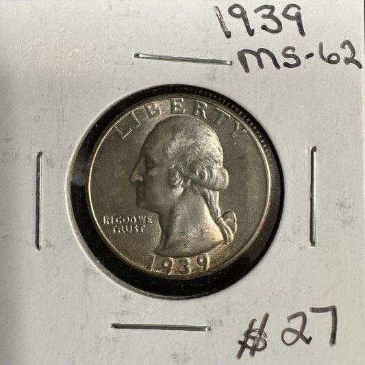 1939 Washington Quarter - Mint State