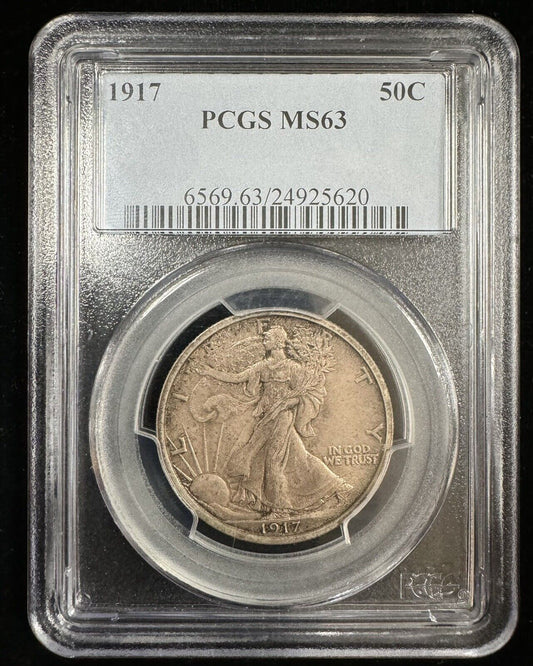 1917 Walking Liberty Half Dollar PCGS - MS63