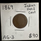 1869 Indian Head Cent - About Good