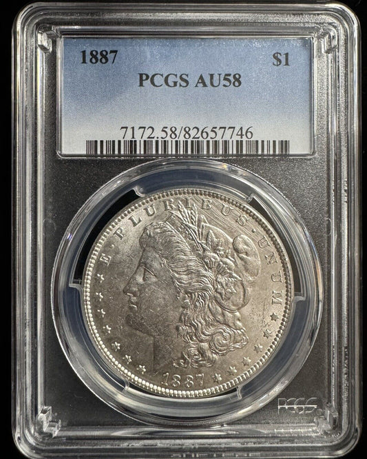 1887 Morgan Dollar PCGS - AU58