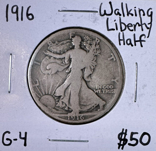 1916 Walking Liberty Half Dollar - Good ( 301036 )