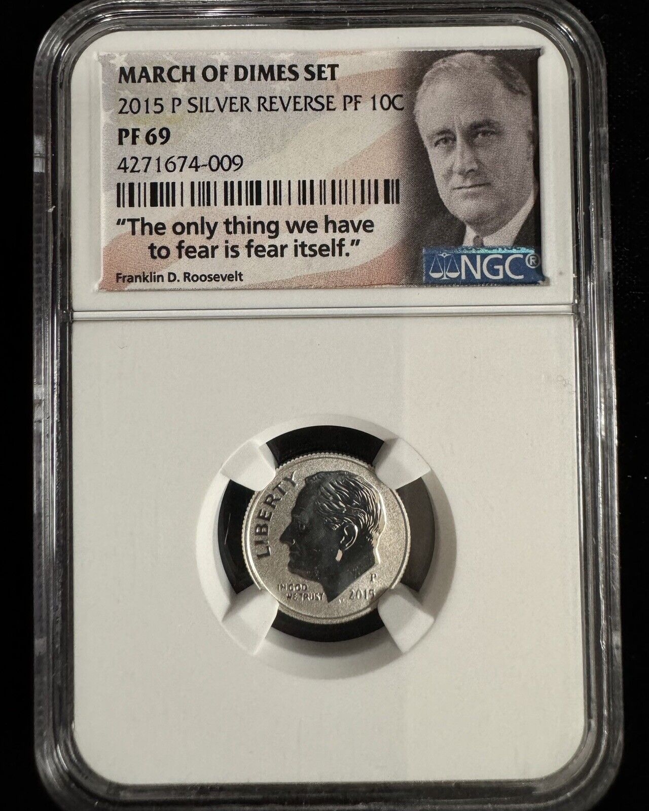 2015 Roosevelt Dime NGC - PF69 Reverse Proof