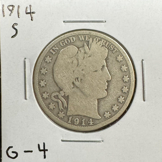 1914 S Barber Half Dollar - Good ( 300725 )