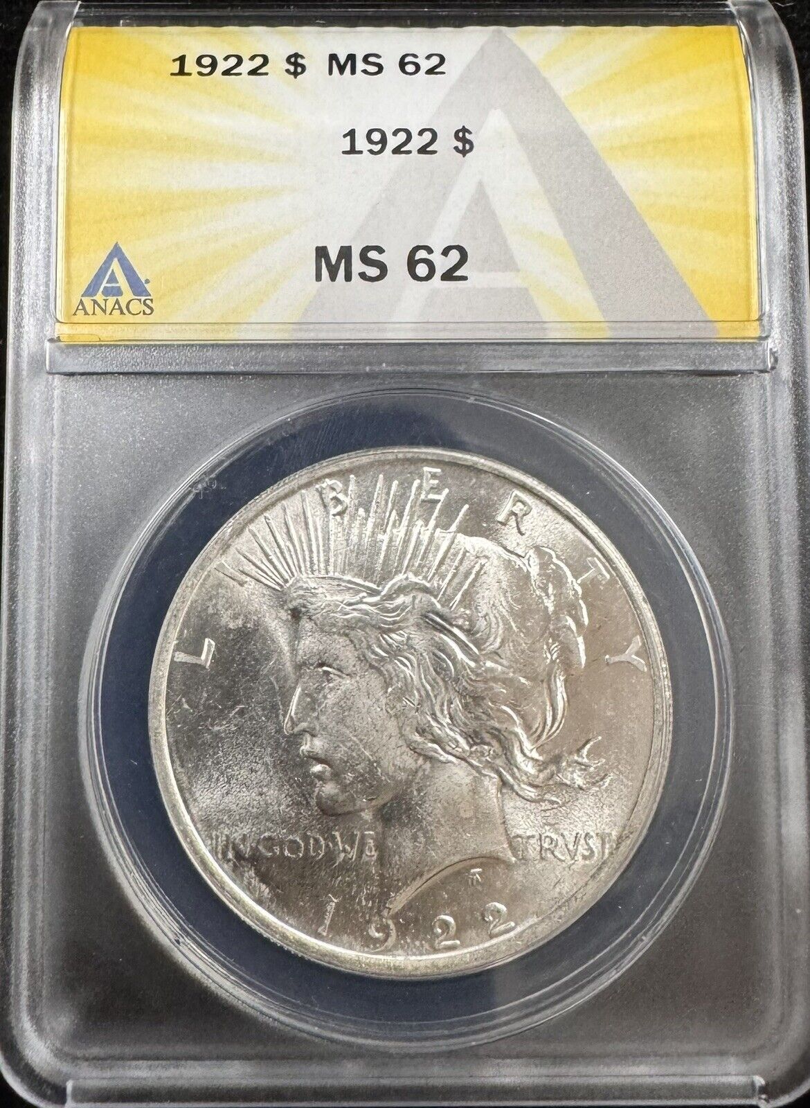 1922 Peace Dollar ANACS - MS62 ( 300795 )