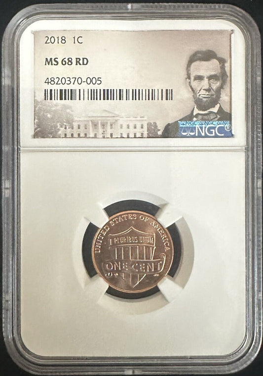 2018 Lincoln Sheild Cent NGC MS68 RD