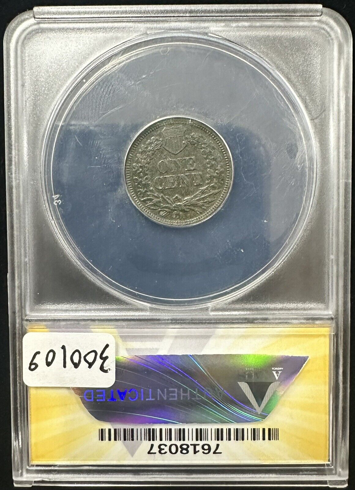 1869 Indian Head Cent ANACS VF30 Details Heavily Corroded