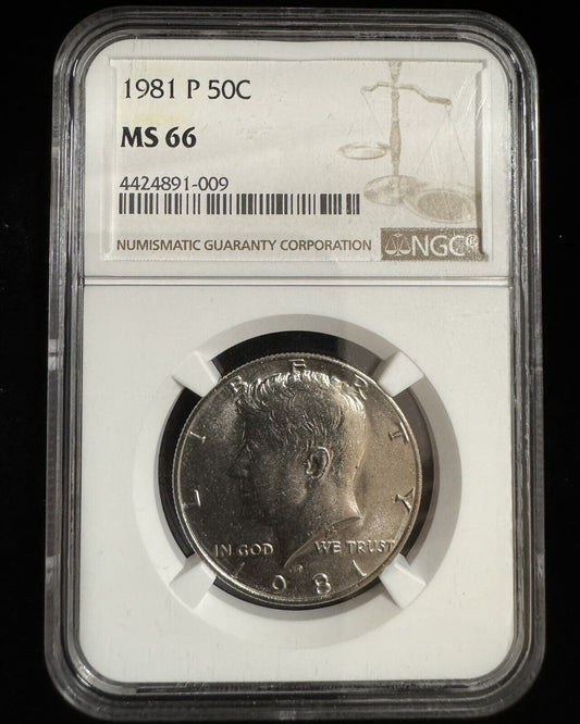 1981 P Kennedy Half Dollar NGC - MS66