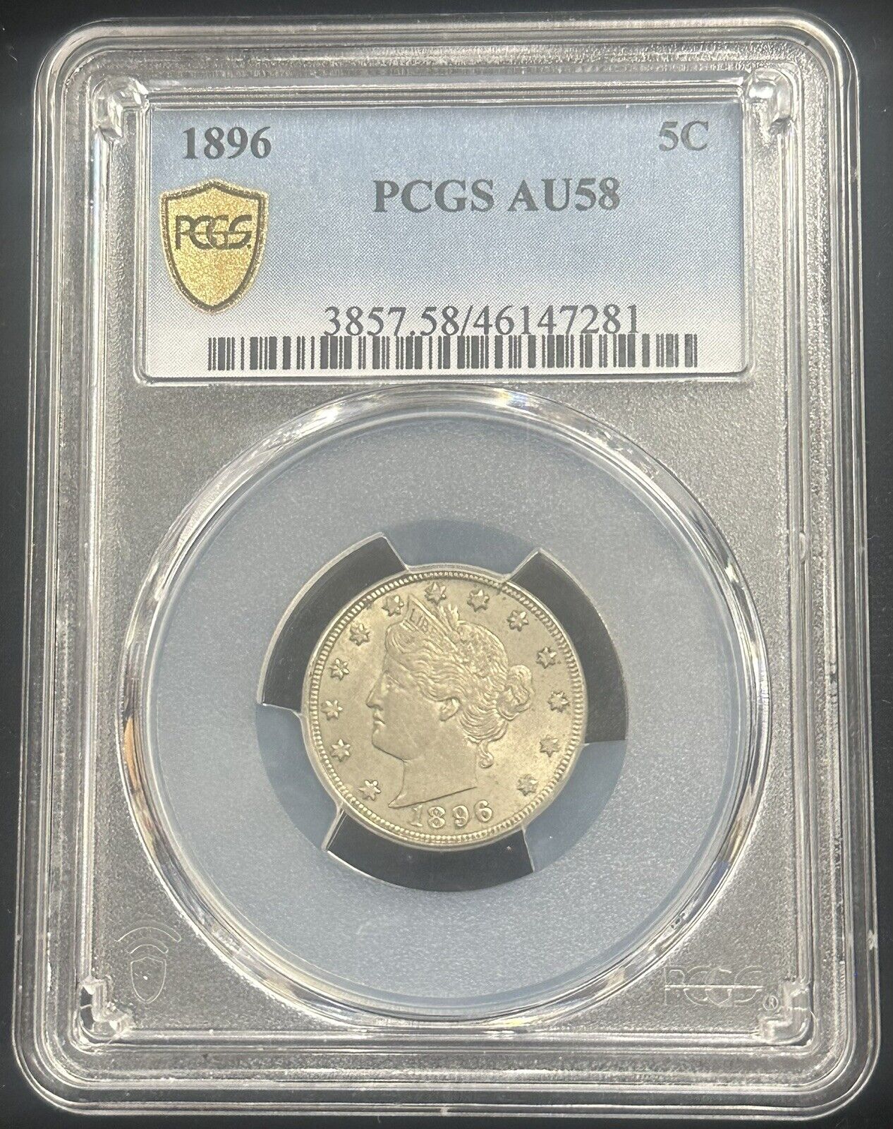 1896 Liberty V Nickel PCGS AU58 ( 301059 )