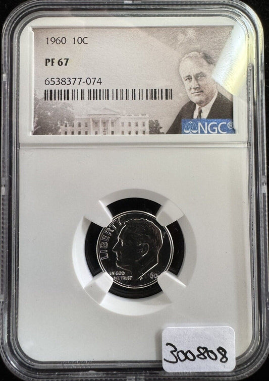 1960 Roosevelt Dime NGC - PF67 ( 300808 )