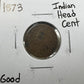 1873 Indian Head Cent - Good ( 300911 )