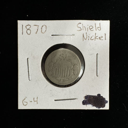 1870 shield nickel