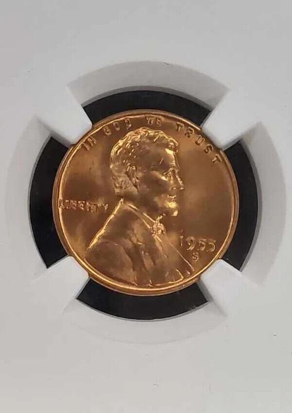 1955-S Lincoln Wheat Cent NGC MS 66 RD