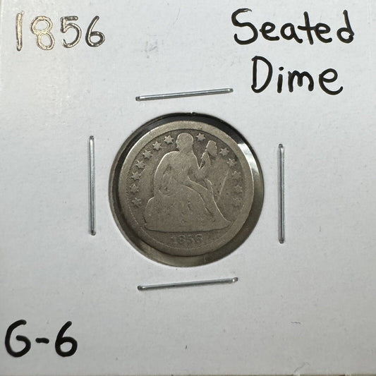 1856 Seated Dime - Fine ( 300930 )