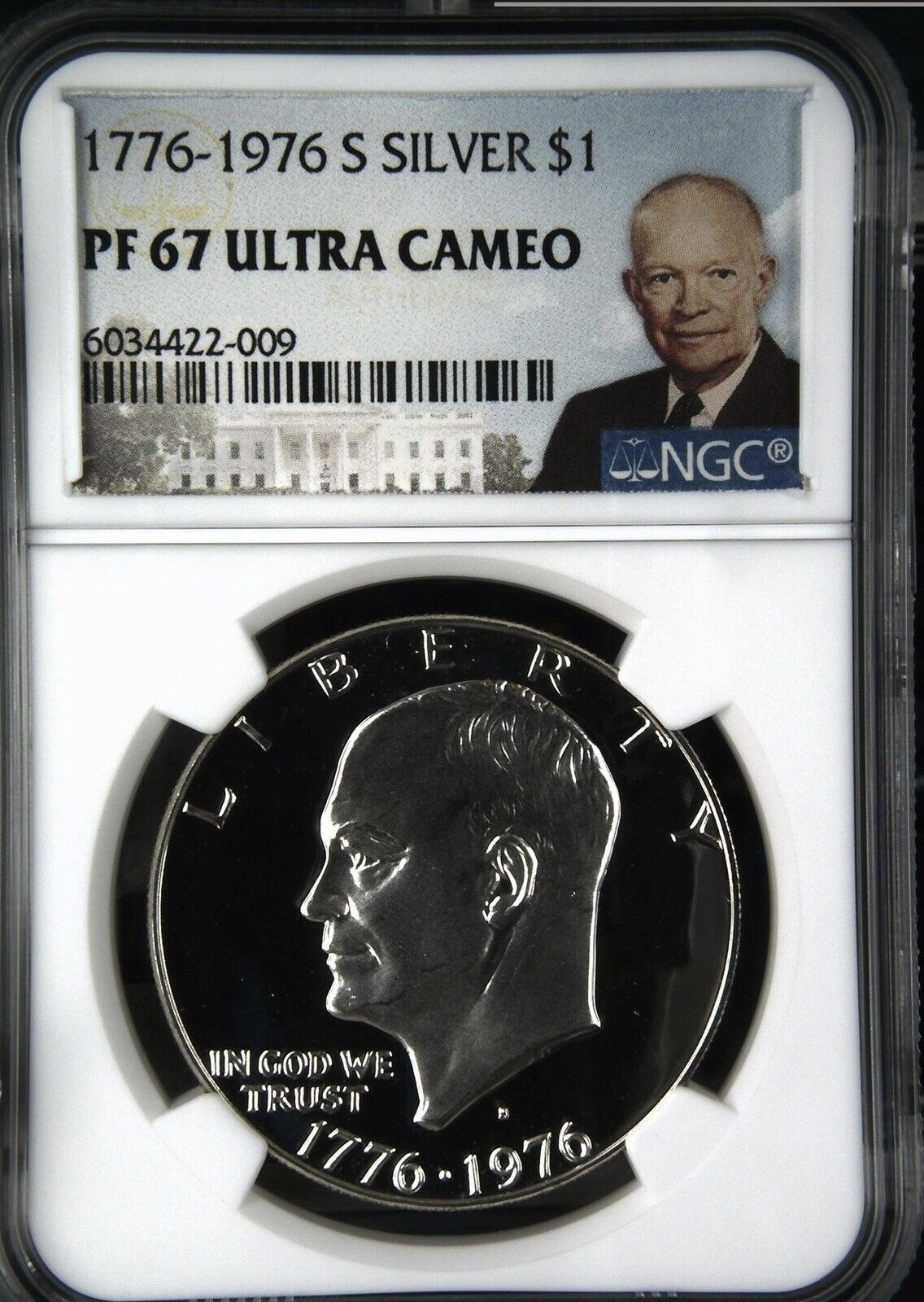 1976 S Silver Ike Dollar - NGC PF67 Ultra Cameo ( 301123 )