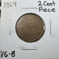 1864 2 Cent Piece - Fine ( 300924 )