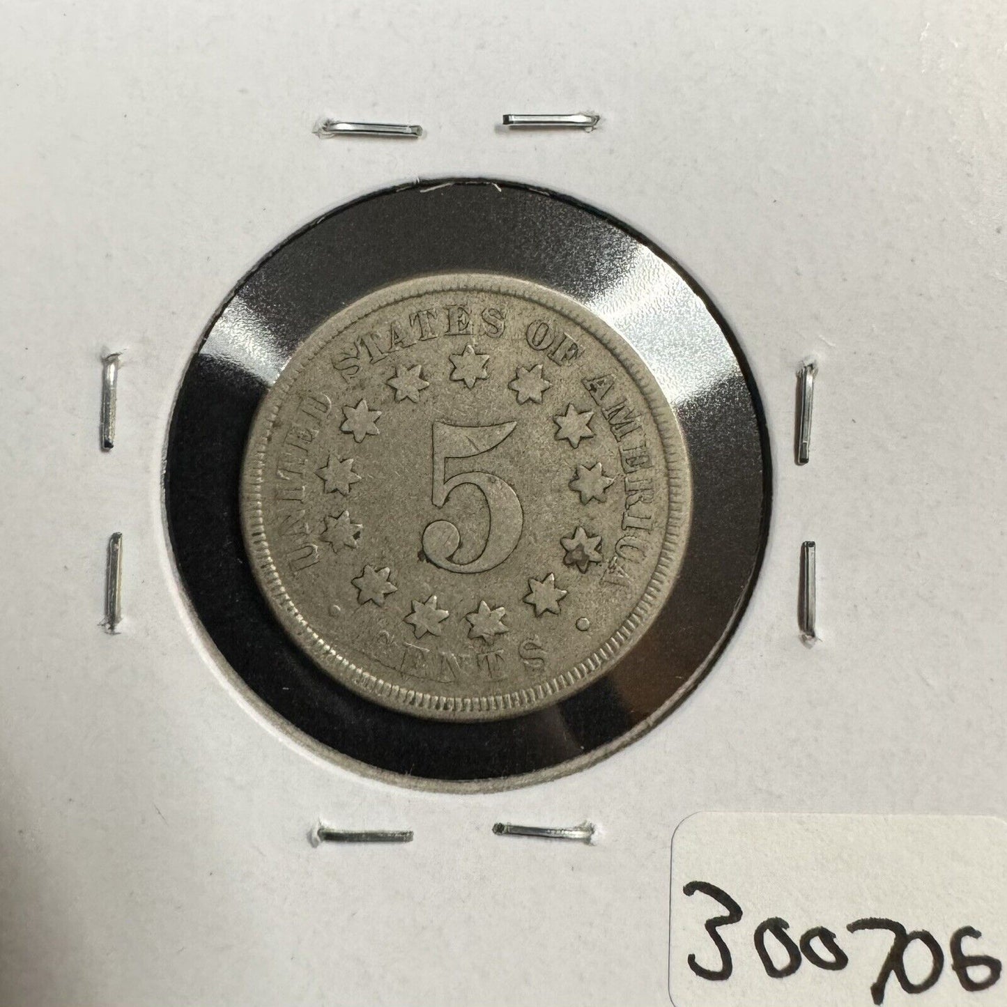 1867 Shield Nickel - Good ( 300706 )