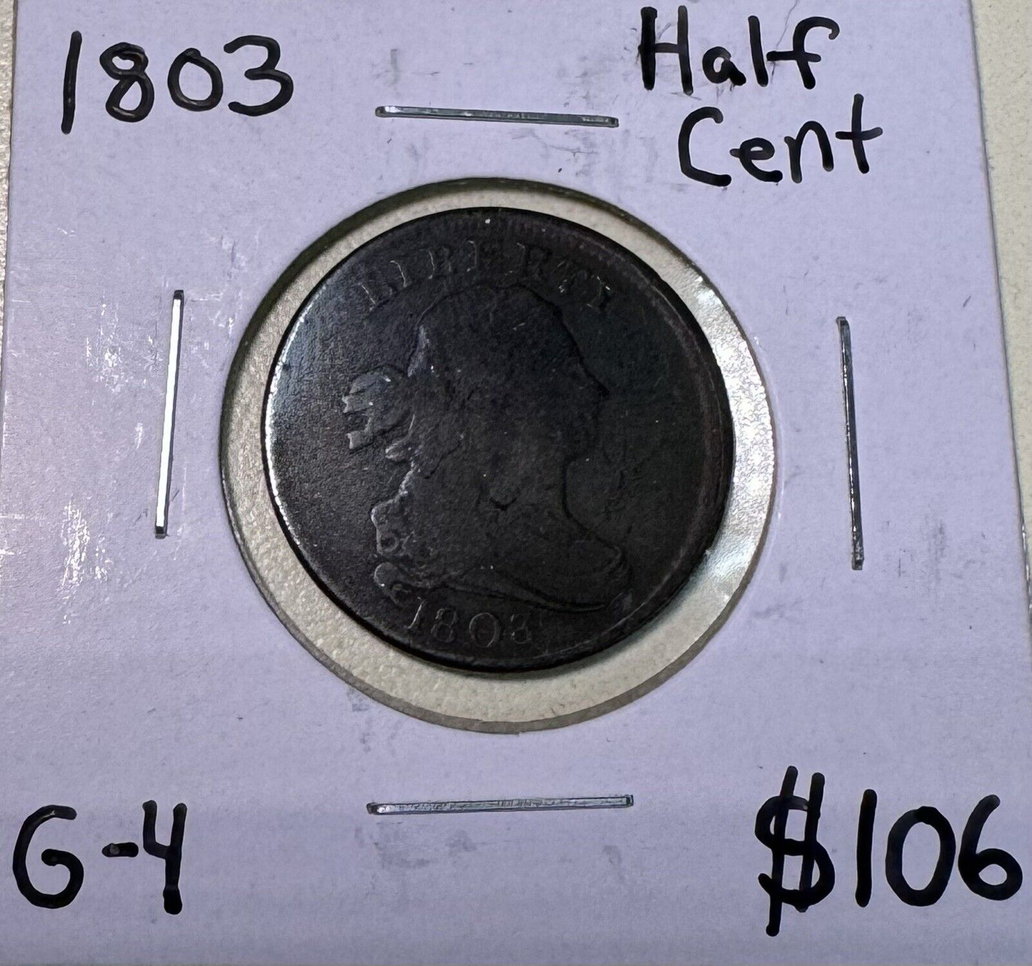 1803 Half Cent - Good ( 301053 )