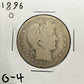 1896 O Barber Half Dollar - Good