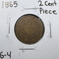 1865 2 Cent Piece - Good ( 300922 )