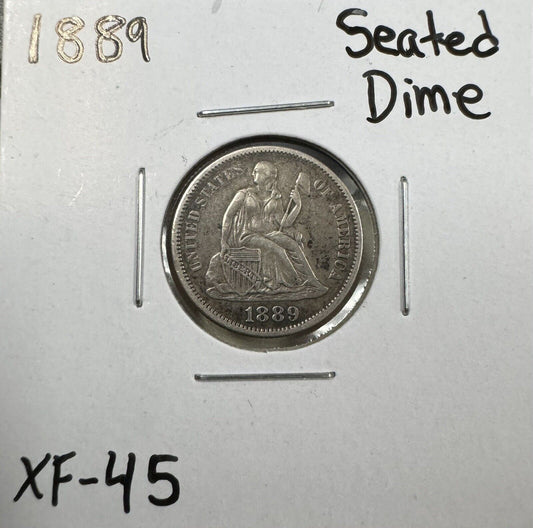 1889 Seated Dime - Extra Fine ( 300934 )