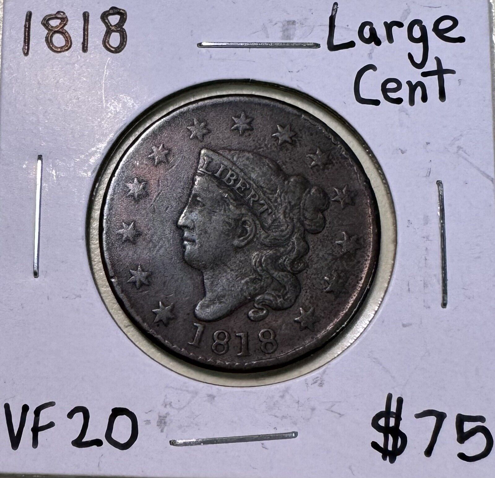 1818 Large Cent - Very Fine ( 301056 )