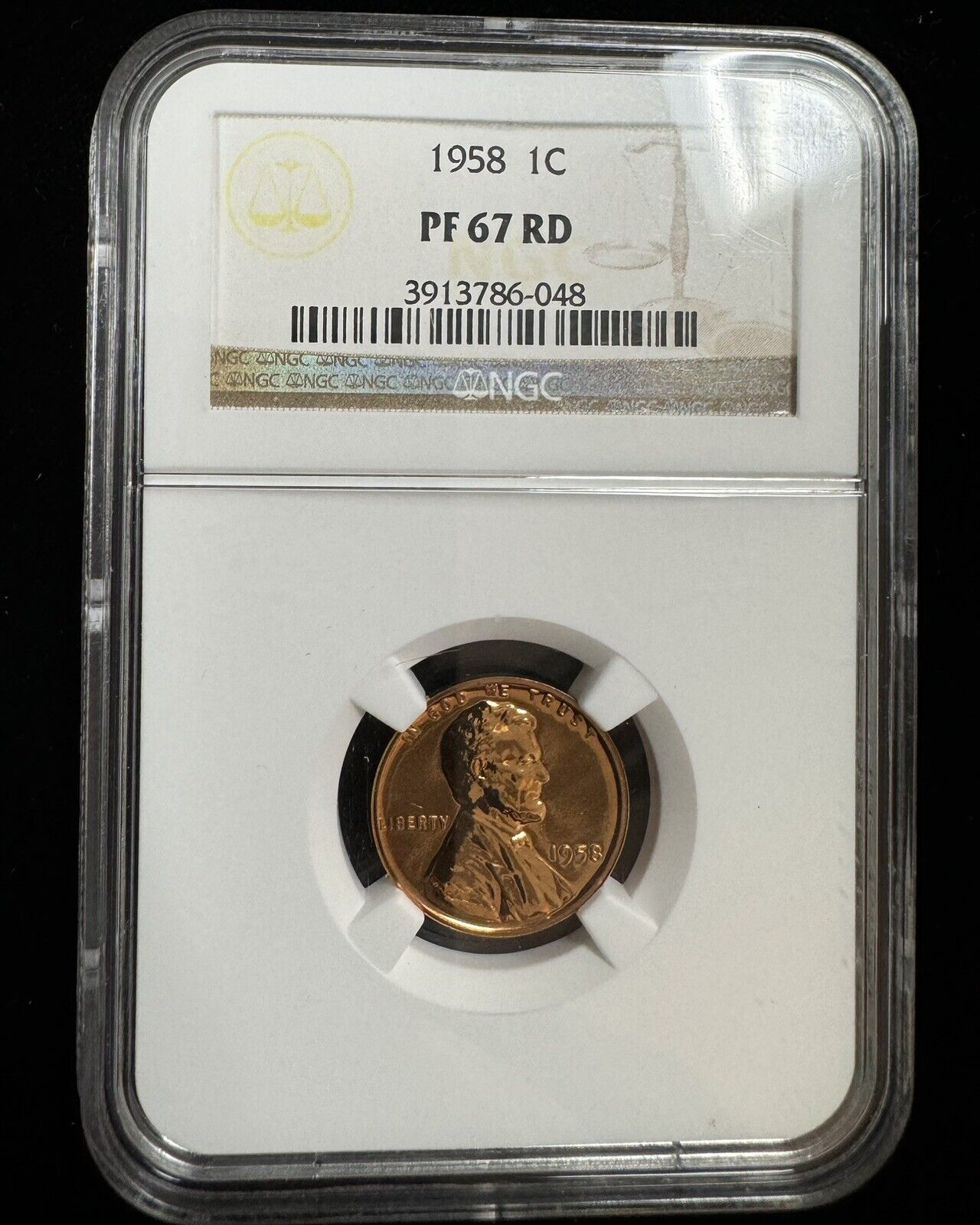 1958 Wheat Cent NGC - PF 67 RD