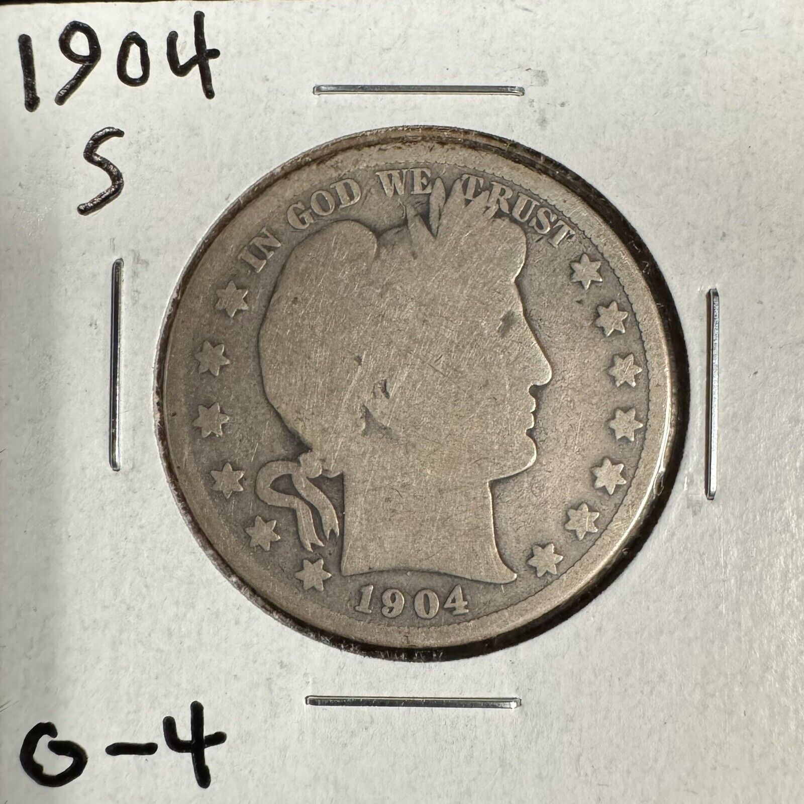 1904 S Barber Half Dollar - Good