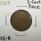 1864 2 Cent Piece - Very Good ( 300921 )