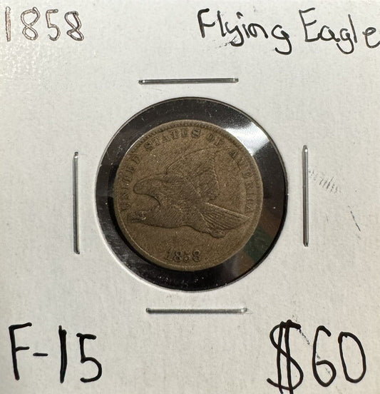 1858 Flying Eagle Cent  - Fine ( 300853 )