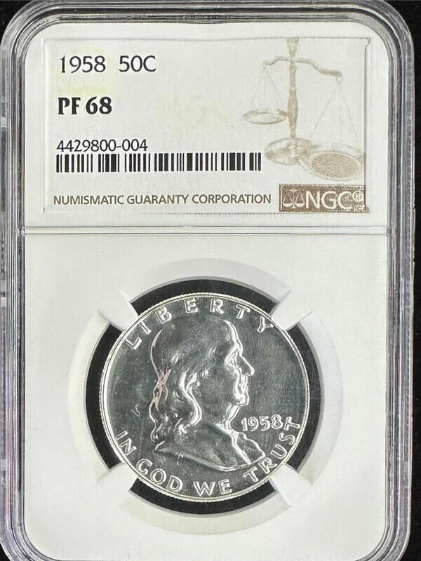 1958-P Franklin Half Dollar NGC PF68