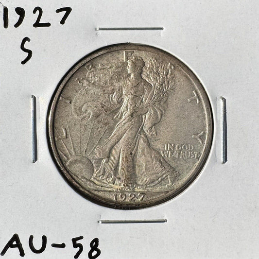 1927 S Walking Liberty Half Dollar - Almost Uncirculated 