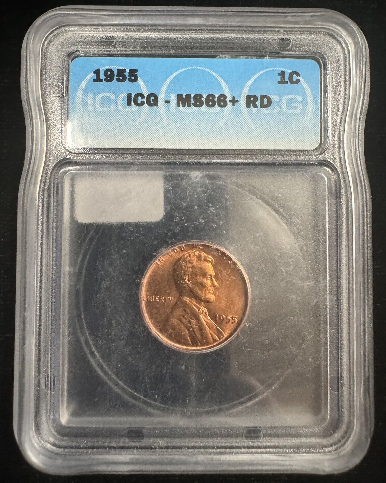 1955 Wheat Cent ICG - MS66+ RD