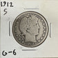 1912 S Barber Half Dollar - Good