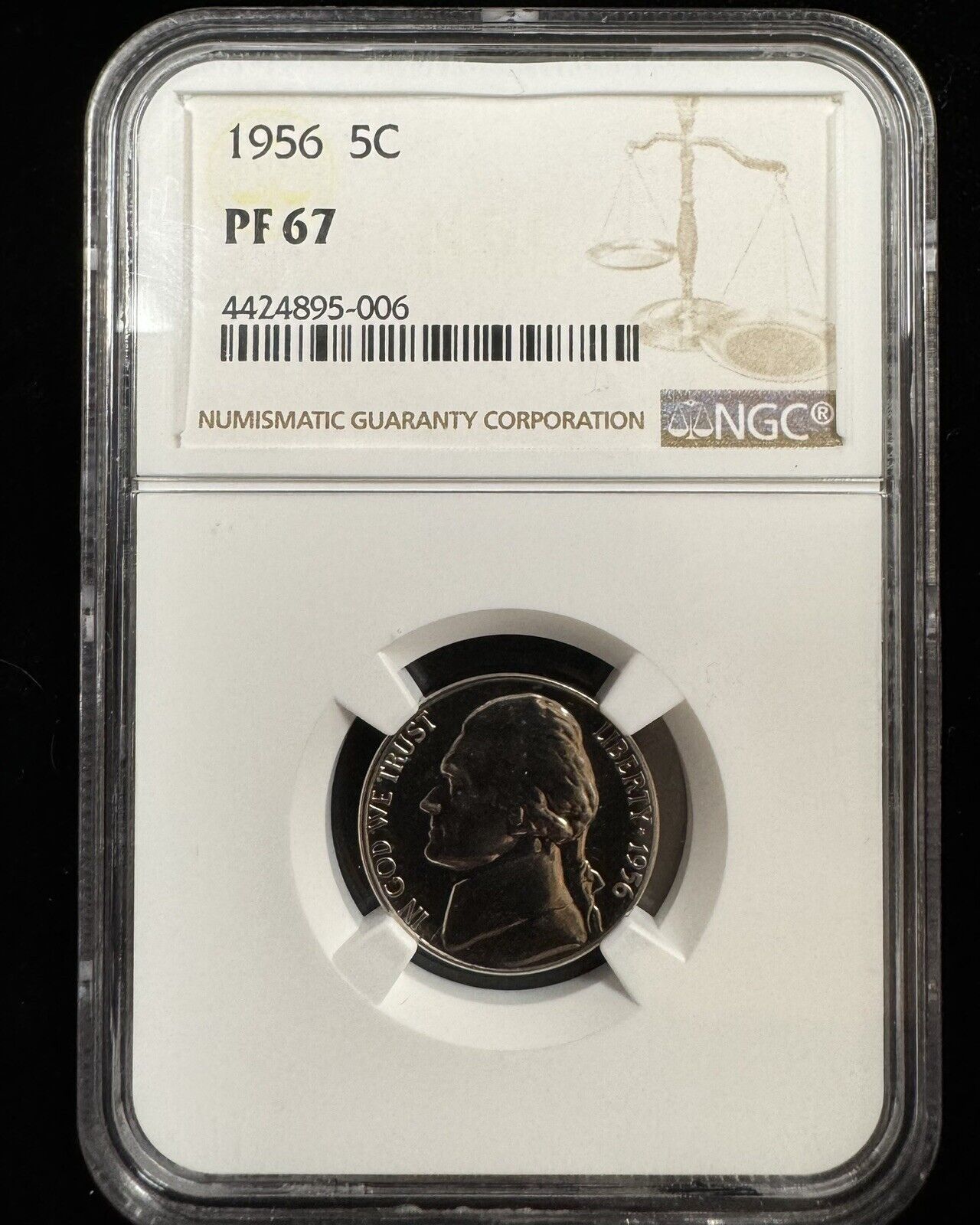 1956 Jefferson Nickel NGC - PF67