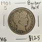 1901 S Barber Half Dollar - Very Good 