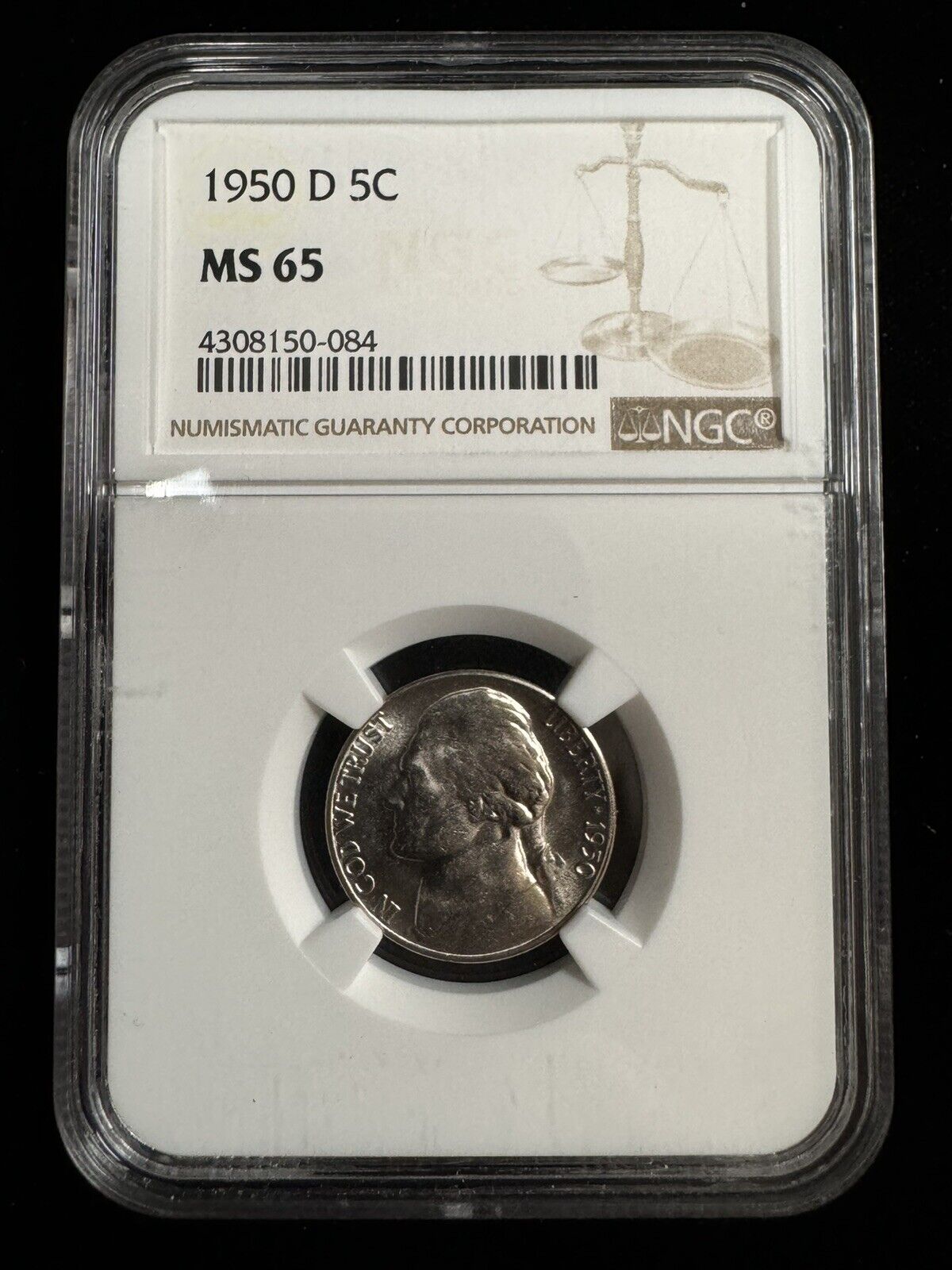 1950 D Jefferson Nickel NGC - MS65