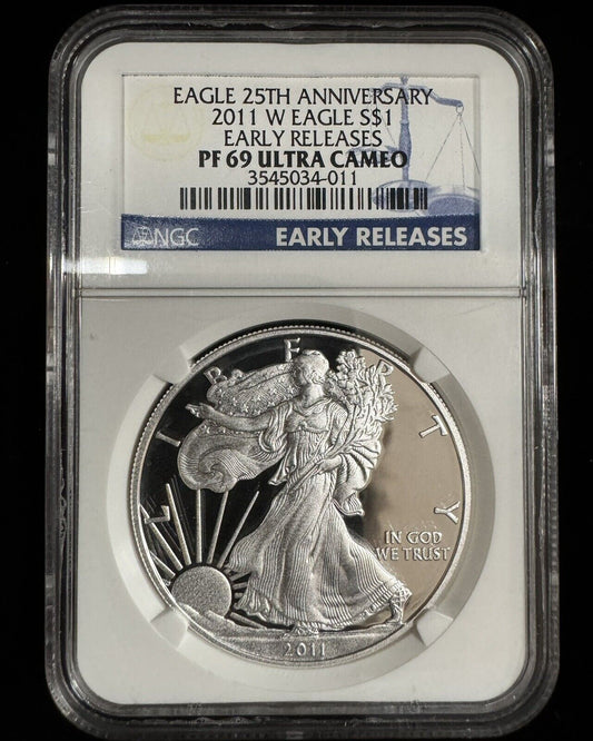 2011 W Silver Eagle 25th Anniversary NGC - PF69 Ultra Cameo