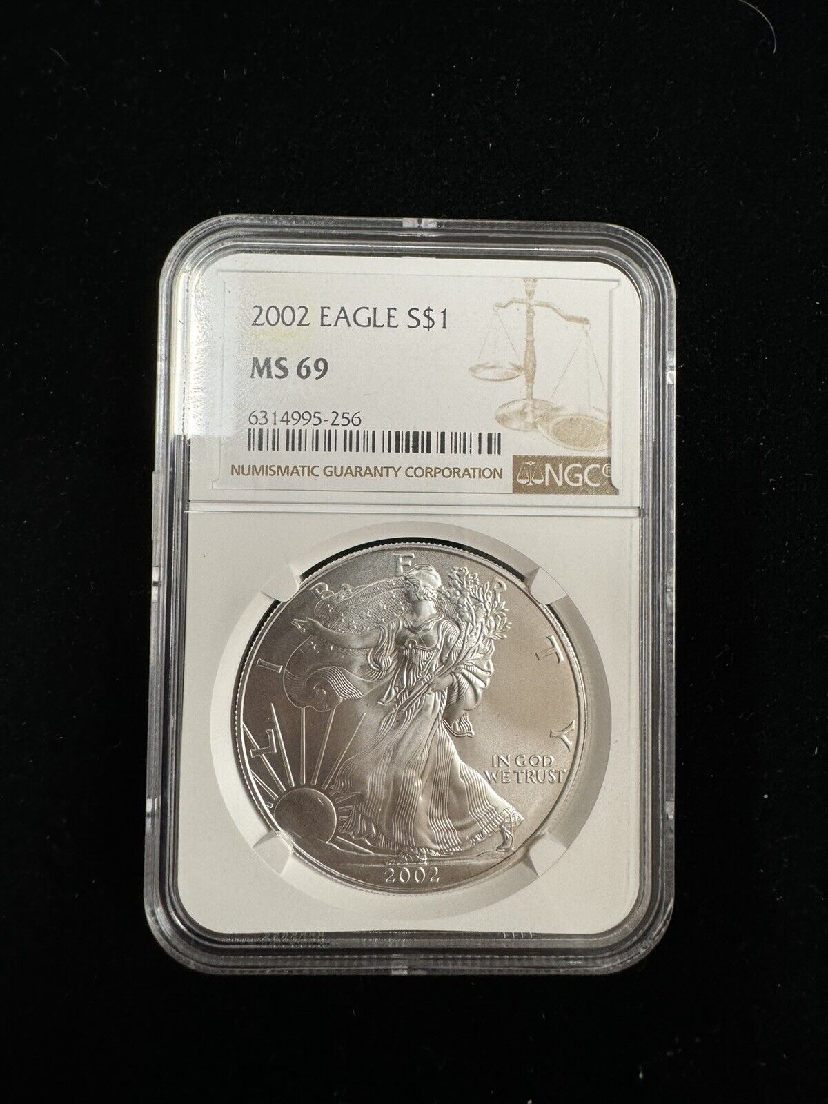 2002 American Silver Eagle NGC MS69