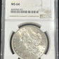 1883 O Morgan Silver Dollar NGC MS64 (301102)