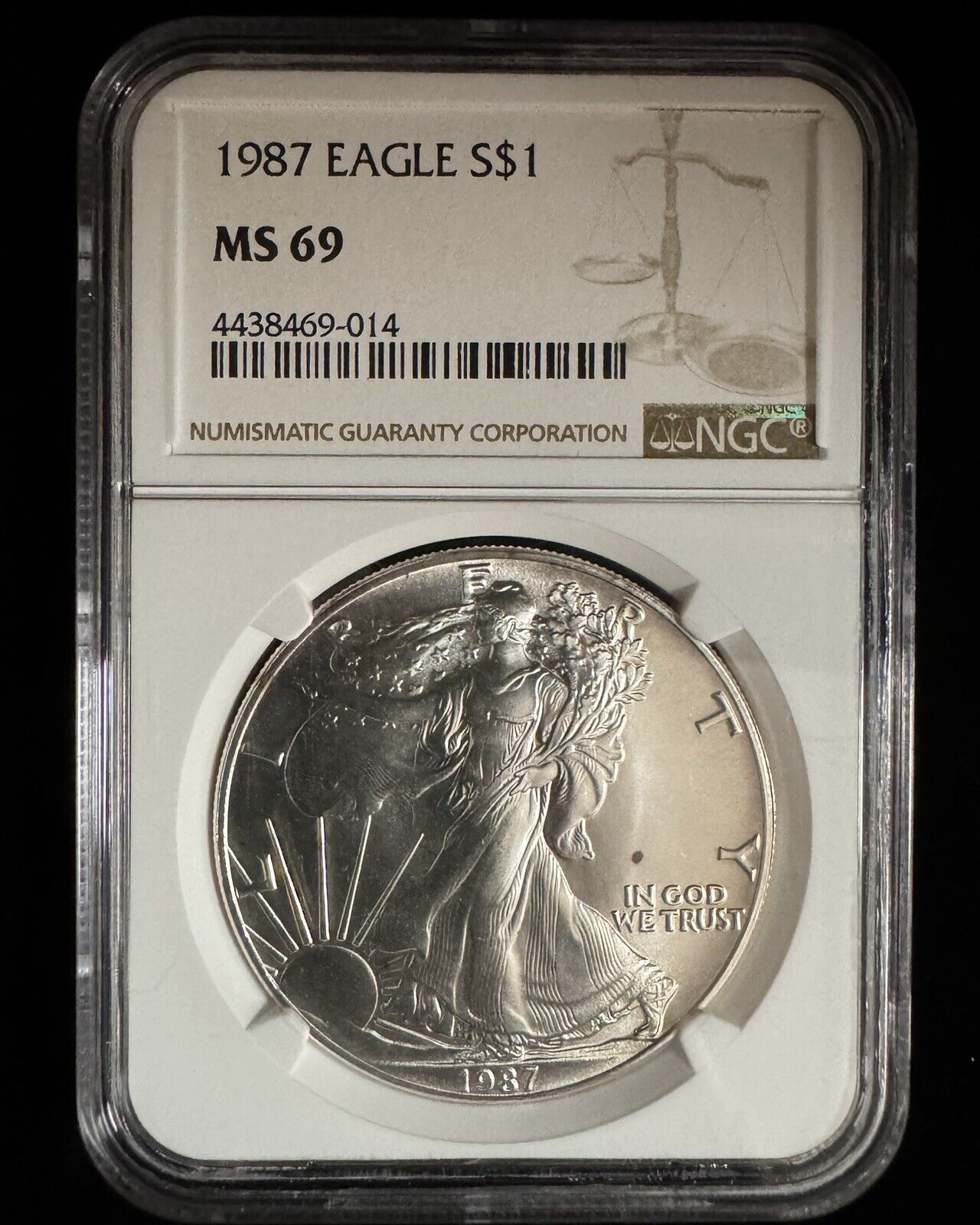 1987 Silver Eagle NGC - MS69