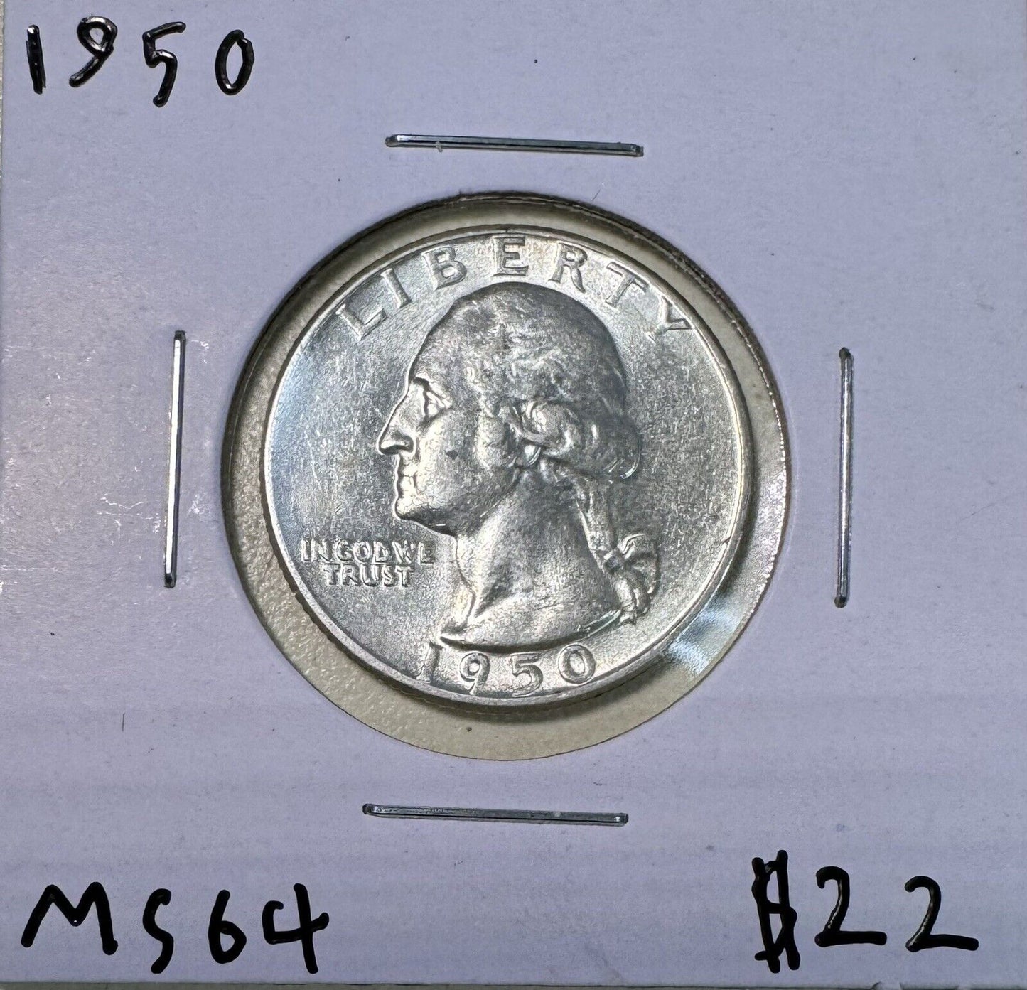 1950 Washington Quarter - Mint State ( 301039 )