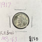 1917 Mercury Dime Full Band - Mint State ( 119154 )