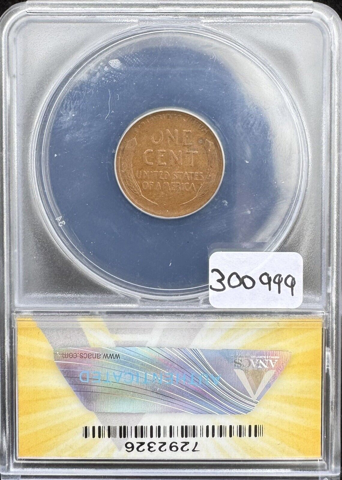 1911 S Wheat Cent ANACS - F 15 ( 300999 )