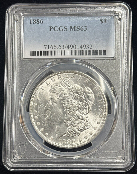 1886 Morgan Silver Dollar PCGS MS63 (301101)