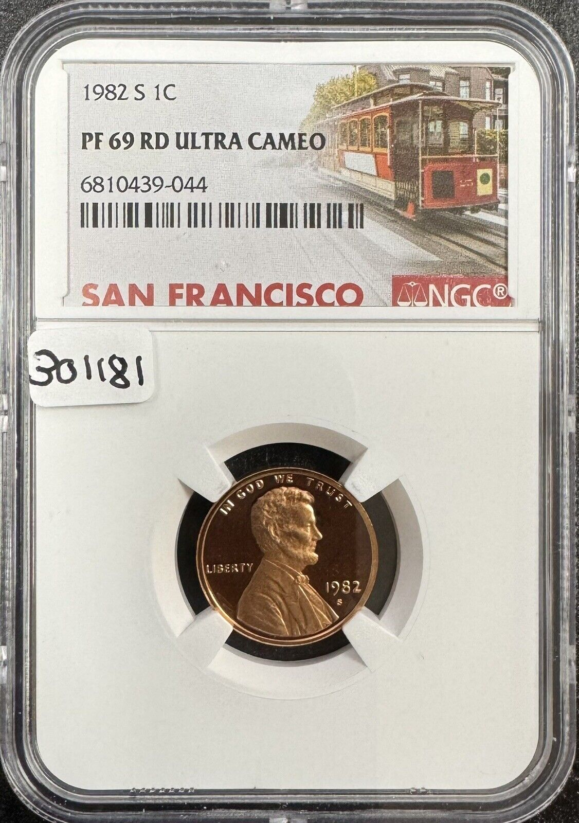 1982 S Lincoln Memorial Cent - NGC PF69 Ultra Cameo ( 301181 )