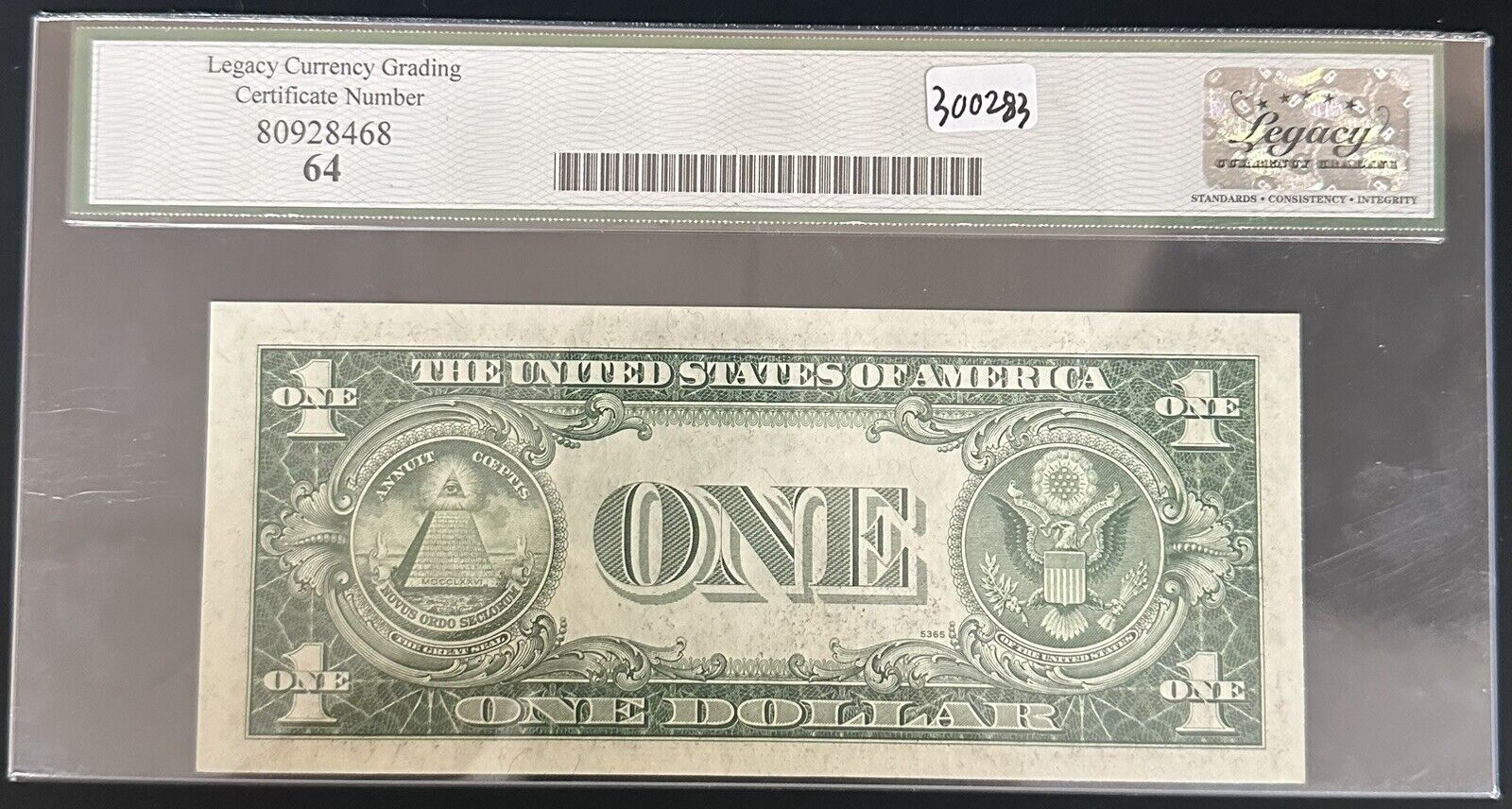 1935 D $1 Silver Certificate Legacy Very Choice 64