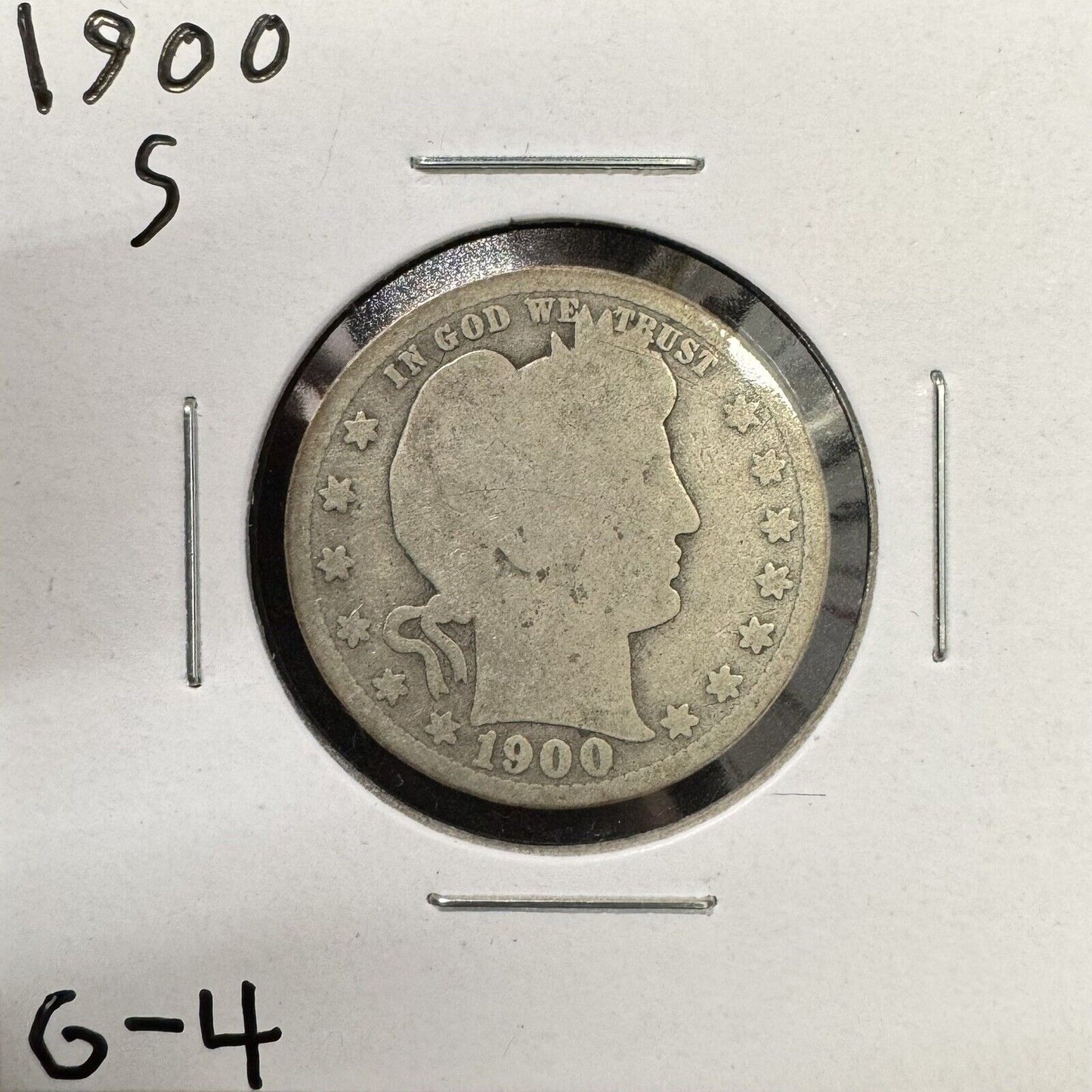 1900 S Barber Quarter - Good ( 300822 )